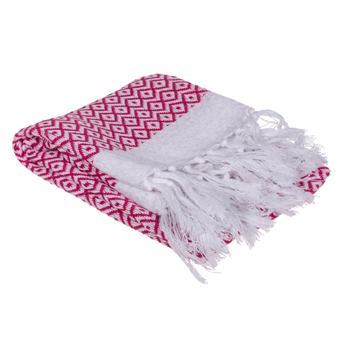 Ručník fouta růžovo-bílý 45x70 cm