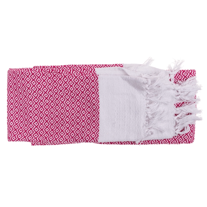 Ručník fouta růžovo-bílý 80x170 cm