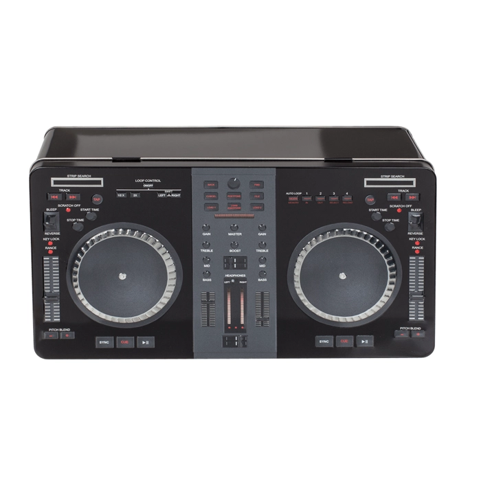 Dj mixer in metal box