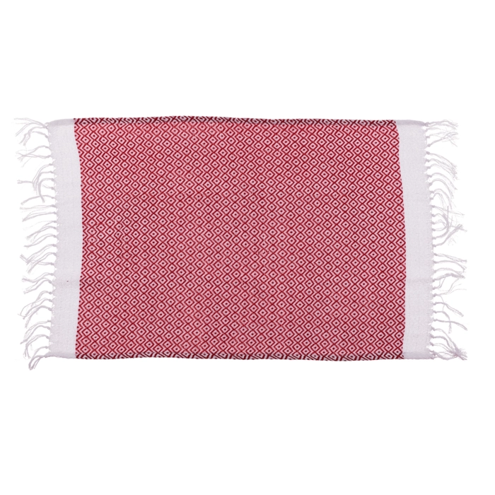 Red and white foute towel 45x70 cm