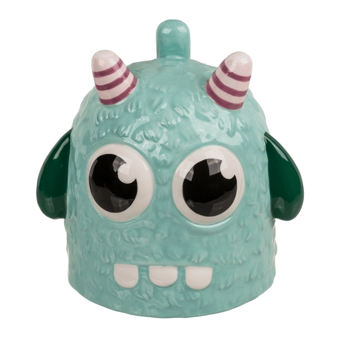 Inverted head mug - blue monster 12 x 14 cm