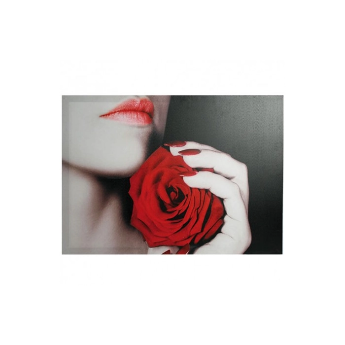 Photo on canvas WOMAN WITH A ROSE 50 x 70 cm - SALE