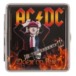 Etui na papierosy AC/DC – metalowe, rockowy design | Hurtownia gadżetów
