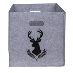 Filcowe Pudełko z Jeleniem – Stylowy Organizer do Wnętrz | Hurtownia Dekoracji Kemis.pl