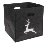 Filcowe Pudełko z Jeleniem – Stylowy Organizer do Wnętrz | Hurtownia Dekoracji Kemis.pl