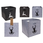 Filcowe Pudełko z Jeleniem – Stylowy Organizer do Wnętrz | Hurtownia Dekoracji Kemis.pl