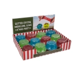 Świąteczny Slime Glitter Crystal z oczkami i pomponami 130 g | Hurtownia zabawek i gadżetów