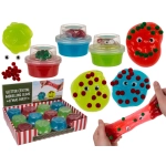 Świąteczny Slime Glitter Crystal z oczkami i pomponami 130 g | Hurtownia zabawek i gadżetów