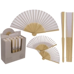 Wachlarz Bambusowy Biały 21 cm | Gadżety Letnie | Kemis.pl