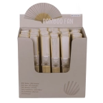 Wachlarz Bambusowy Biały 21 cm | Gadżety Letnie | Kemis.pl