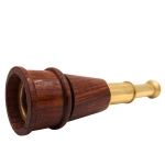 Luneta Mosiężno-Drewniana Retro na Drewnianej Podstawie