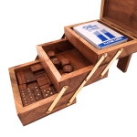 Elegancki Zestaw Gier 3w1 – Karty, Kości i Domino