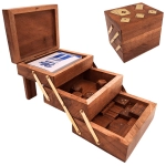 Elegancki Zestaw Gier 3w1 – Karty, Kości i Domino