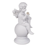 Figurka Aniołka na Kuli z Kryształową Ozdobą – Elegancka Dekoracja | Hurtownia Upominków Kemis.pl