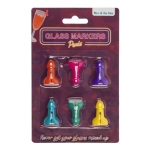 Znaczniki do Kieliszków Penis – Zestaw 6 Silikonowych Markerów | Gadżety Imprezowe dla Dorosłych | Kemis.pl