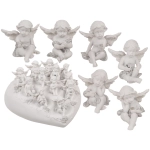 Figurka Aniołka z Kryształowym Sercem – Symbol Miłości i Spokoju | Hurtownia Prezentów Kemis.pl