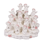 Aniołek z Różową Wiankiem – Subtelna Figurka Dekoracyjna | Hurtownia Prezentów Kemis.pl