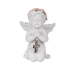 Anioł Klęczący z Różańcem – Figurka z Polirezyny | Hurtownia upominków religijnych