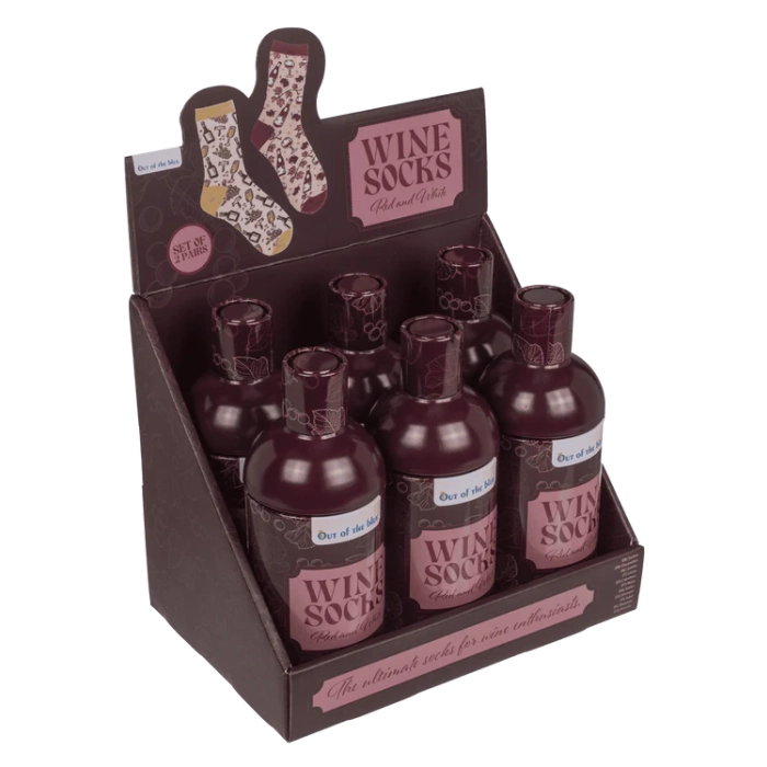 Skarpetki z Motywem Wina – Zestaw Prezentowy w Metalowej Butelce. Kemis.pl