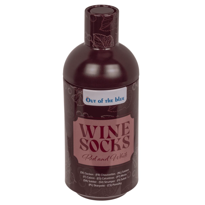 Skarpetki z Motywem Wina – Zestaw Prezentowy w Metalowej Butelce. Kemis.pl