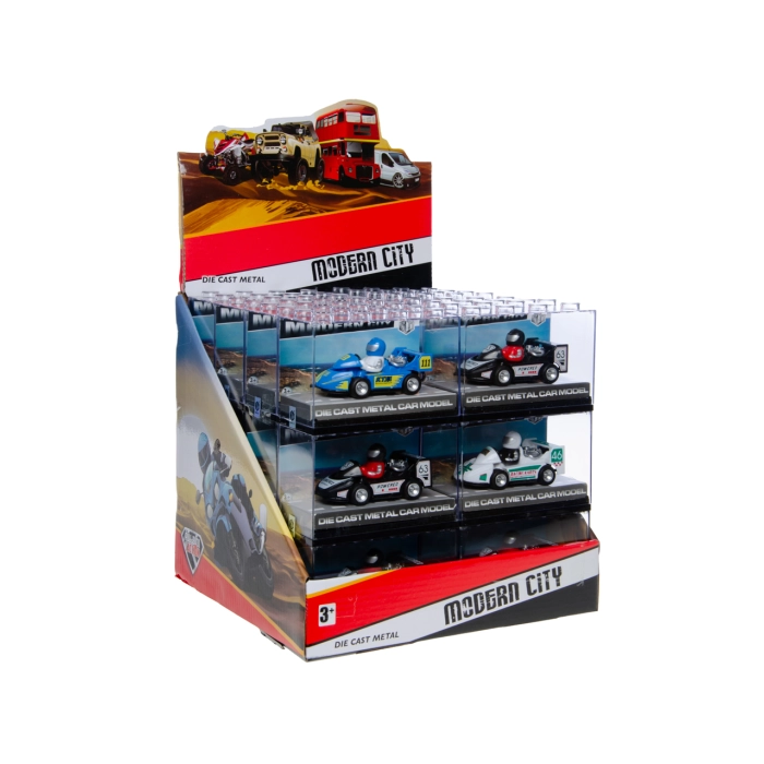 Metalowy Gokart Wyścigowy – Model Die-Cast z Napędem Pull Back | Hurtownia Zabawek Kemis.pl