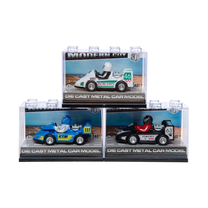 Metalowy Gokart Wyścigowy – Model Die-Cast z Napędem Pull Back | Hurtownia Zabawek Kemis.pl