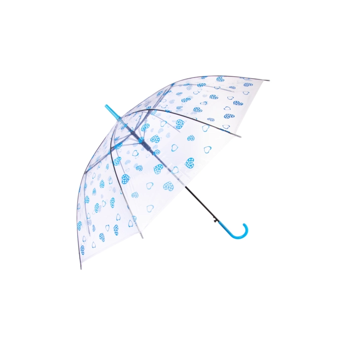 Transparent umbrella with hearts