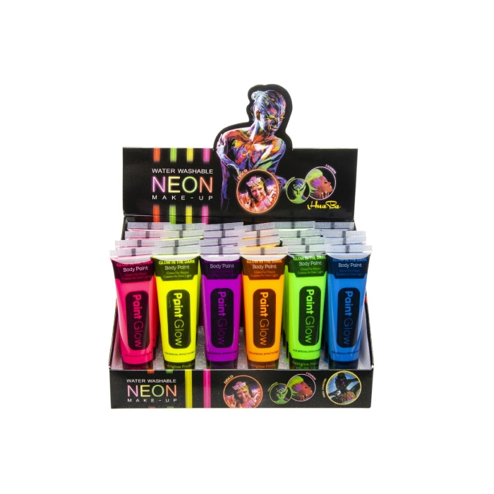 Neon Face Paint - Glows in the Dark under UV Light!