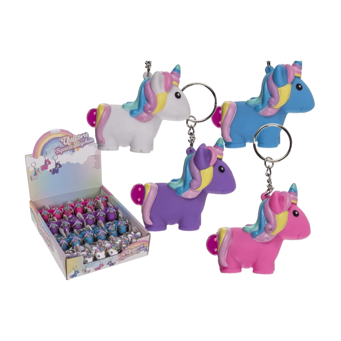 Brelok Jednorożec Gniotek z Kolorowym Bąbelkiem