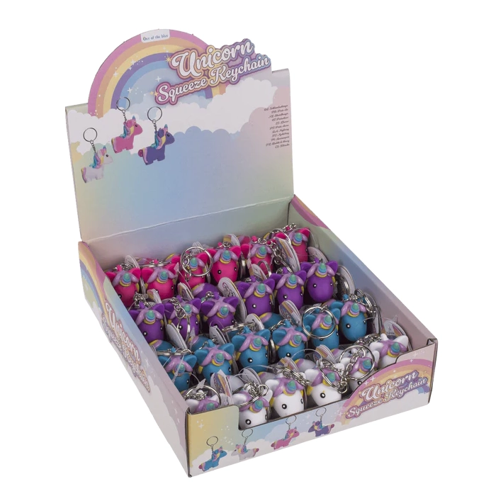 Brelok Jednorożec Gniotek z Kolorowym Bąbelkiem