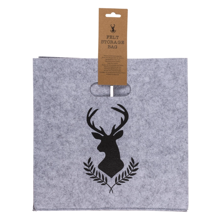 Filcowe Pudełko z Jeleniem – Stylowy Organizer do Wnętrz | Hurtownia Dekoracji Kemis.pl