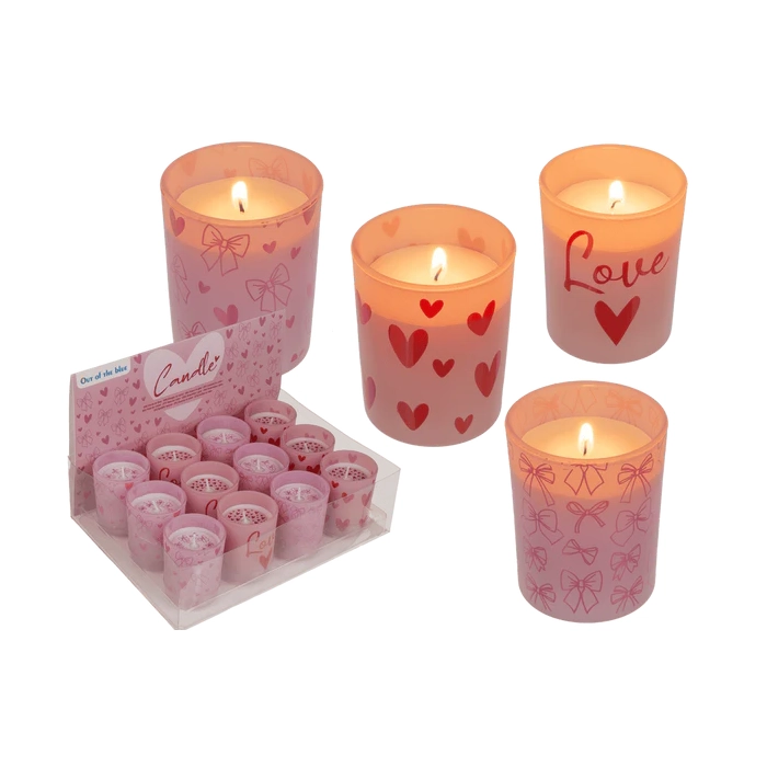 Świeca Zapachowa w Szkle z Motywem Miłości