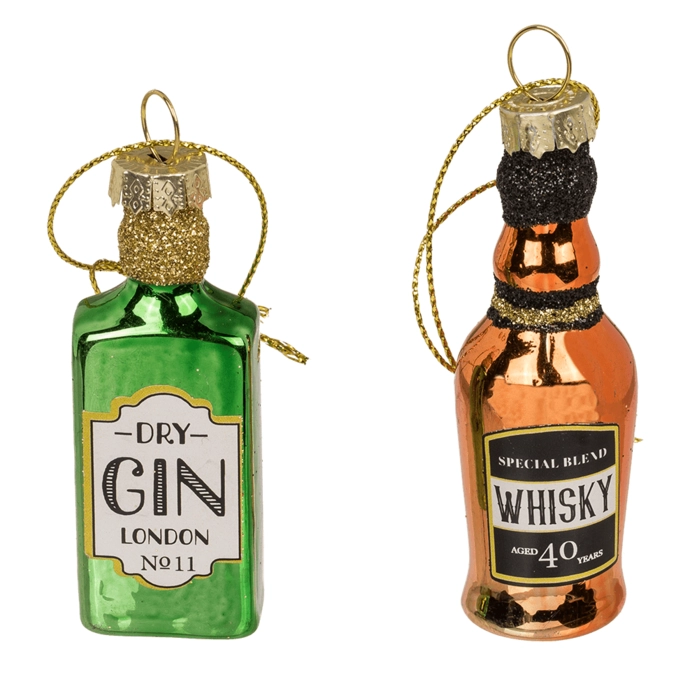 Szklane Ozdoby Choinkowe – Butelki Celebration Champs | Hurtownia Dekoracji Kemis.pl
