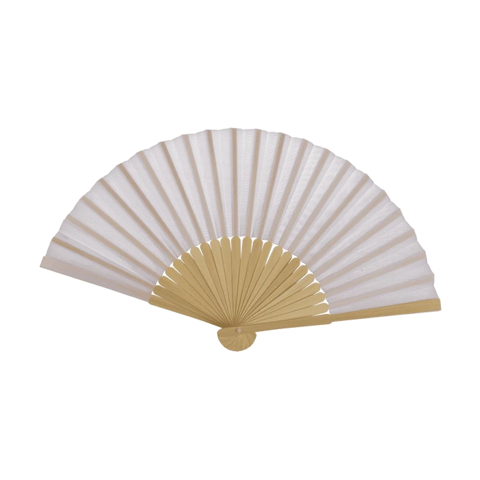 Wachlarz Bambusowy Biały 21 cm | Gadżety Letnie | Kemis.pl