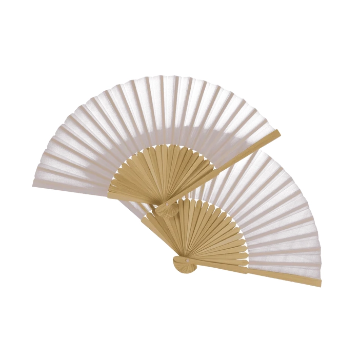 Wachlarz Bambusowy Biały 21 cm | Gadżety Letnie | Kemis.pl