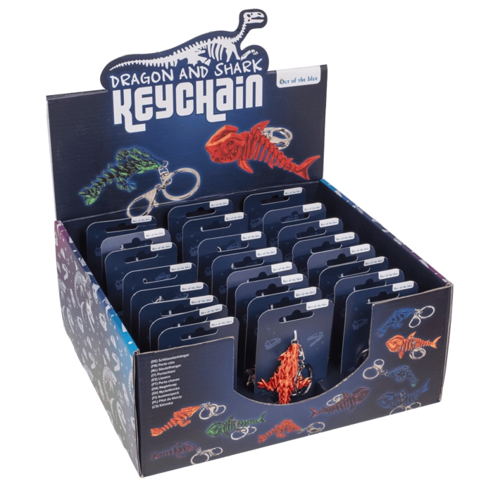 Metalowy Brelok Smok i Rekin 3D – Fantastyczny Gadżet | Hurtownia Kemis.pl