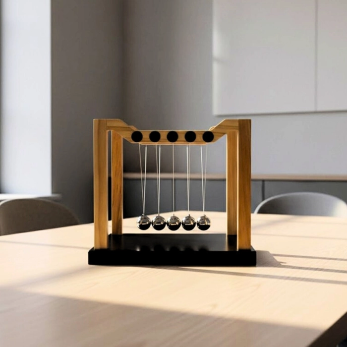 Kulki Newtona Premium – Drewniana Dekoracja Biurkowa Antystresowa | Gadżety | Kemis.pl