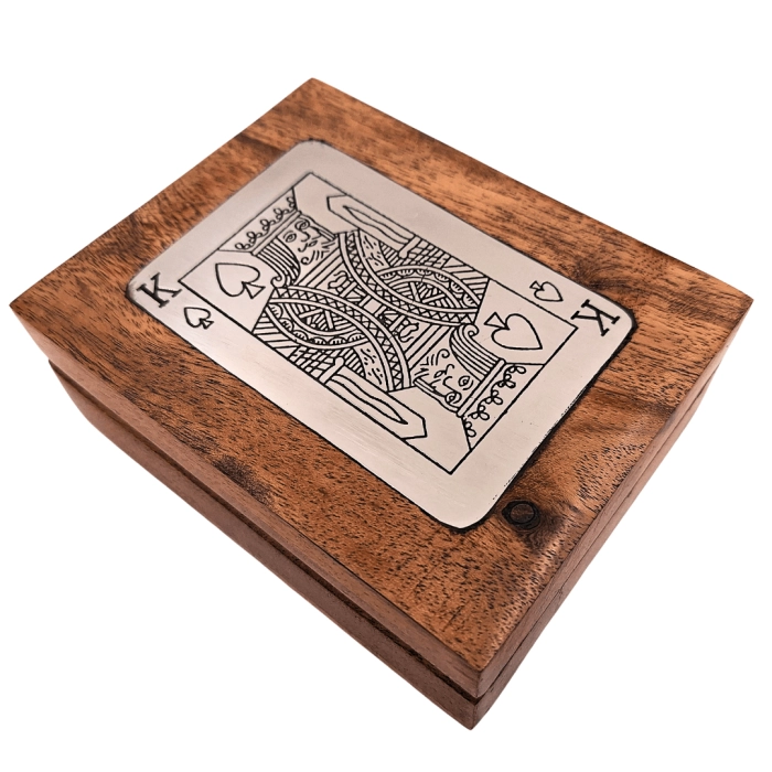 Talia Kart w Drewnianym Pudełku – Elegancki Zestaw