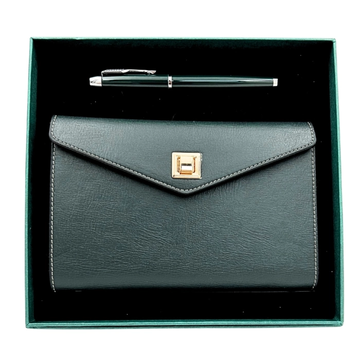 Elegancki Zestaw Prezentowy – Skórzany Notes z Długopisem