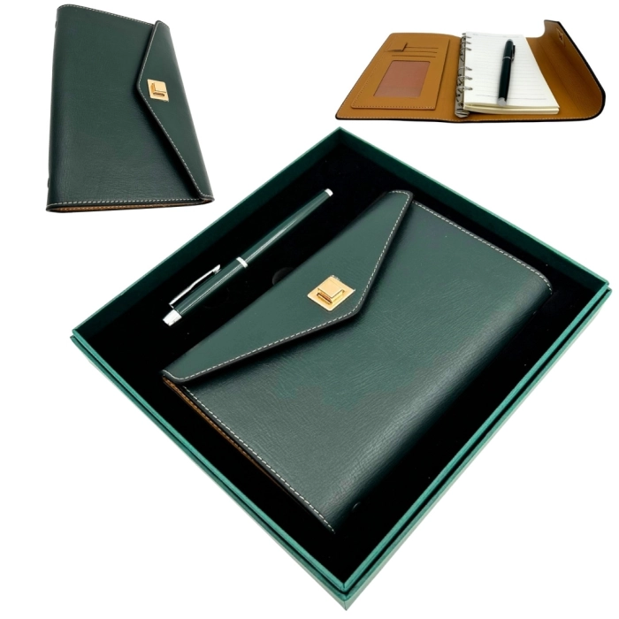 Elegancki Zestaw Prezentowy – Skórzany Notes z Długopisem