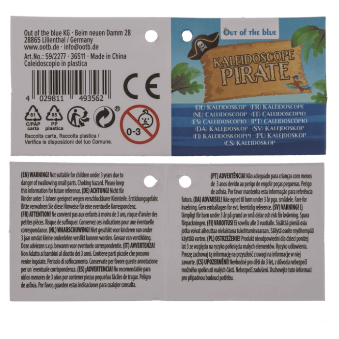 Kalejdoskop Piraci 32 cm – Zabawka z Motywem Morskim