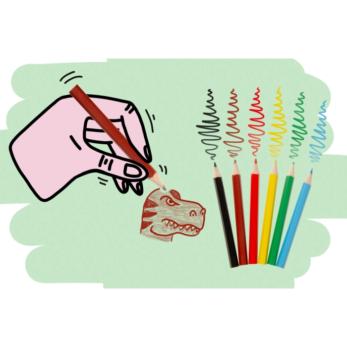 Drewniane kredki (6 sztuk)