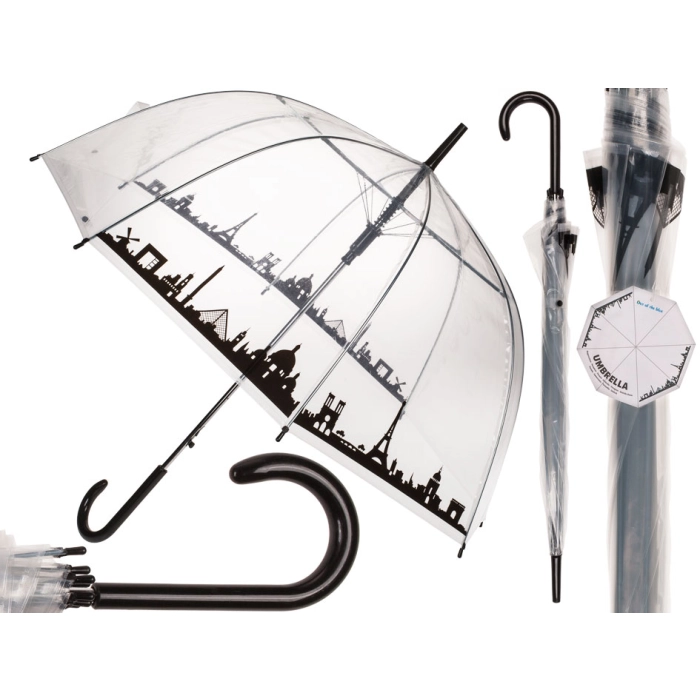 Paris Motif Dome Umbrella - Style and Functionality in One