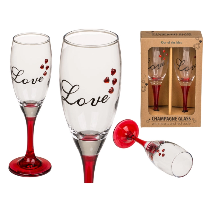 Champagnergläser für das Paar LOVE