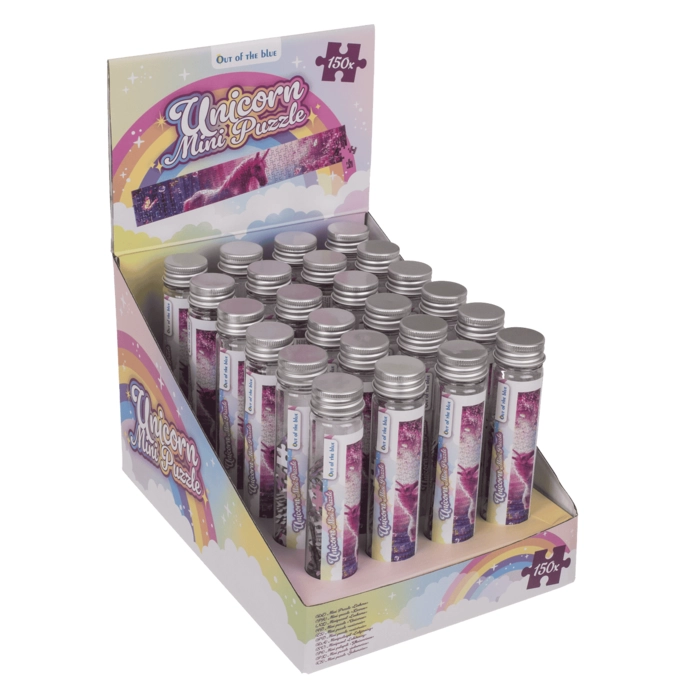 Mini puzzle Jednorożec 150 elementów – układanka w tubie | Hurtownia zabawek i gadżetów