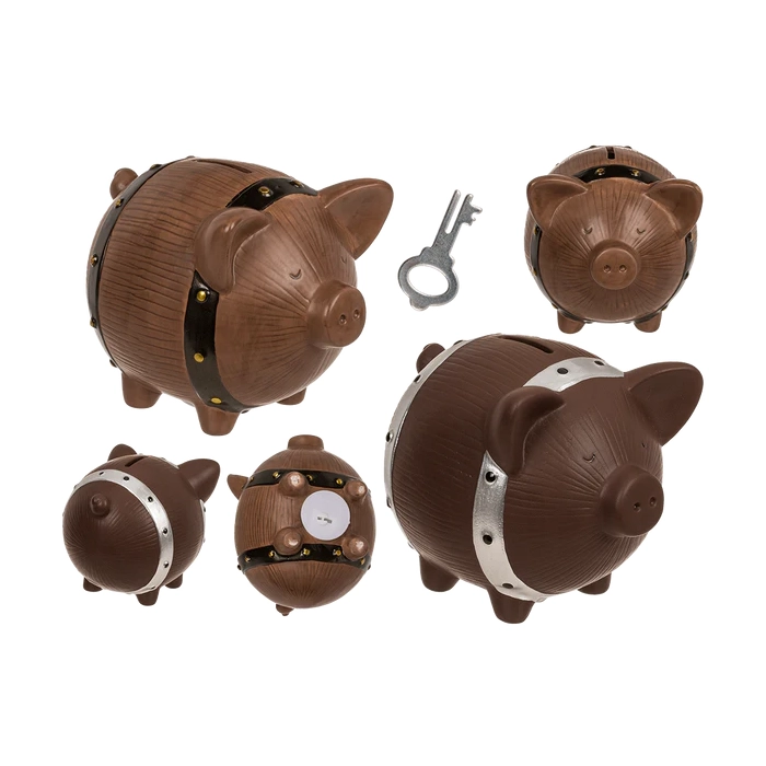 Skarbonka Ceramiczna Świnka Beczka – Z Kluczykiem