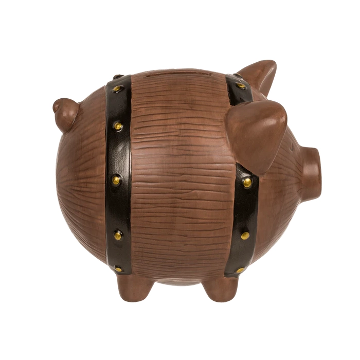 Skarbonka Ceramiczna Świnka Beczka – Z Kluczykiem