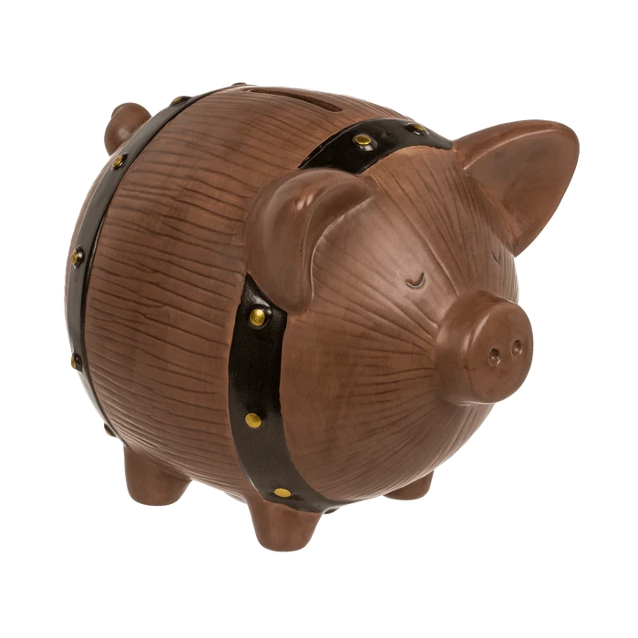 Skarbonka Ceramiczna Świnka Beczka – Z Kluczykiem