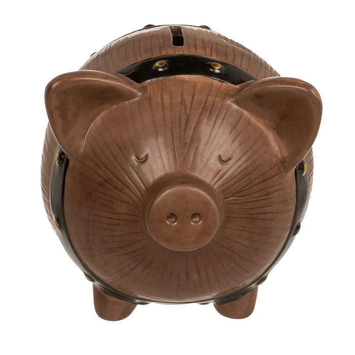 Skarbonka Ceramiczna Świnka Beczka – Z Kluczykiem