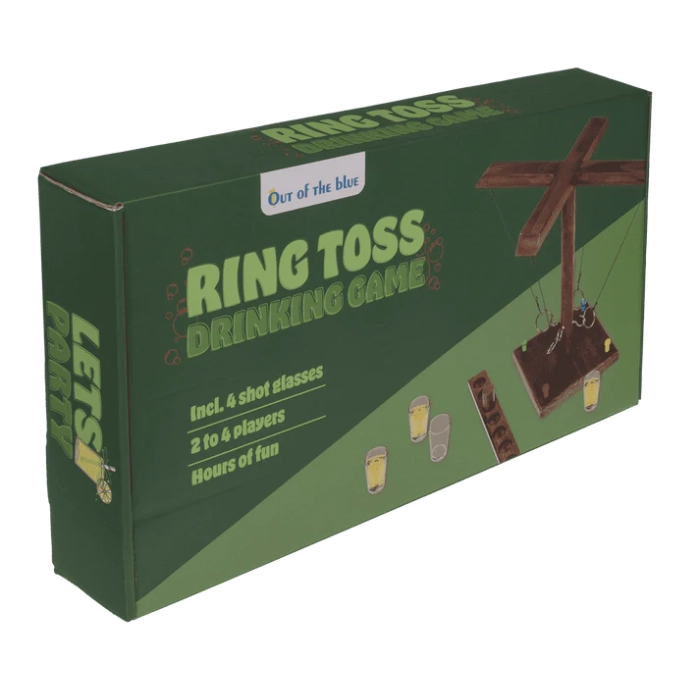 Drewniana Gra Alkoholowa z Rzutem Pierścieniem